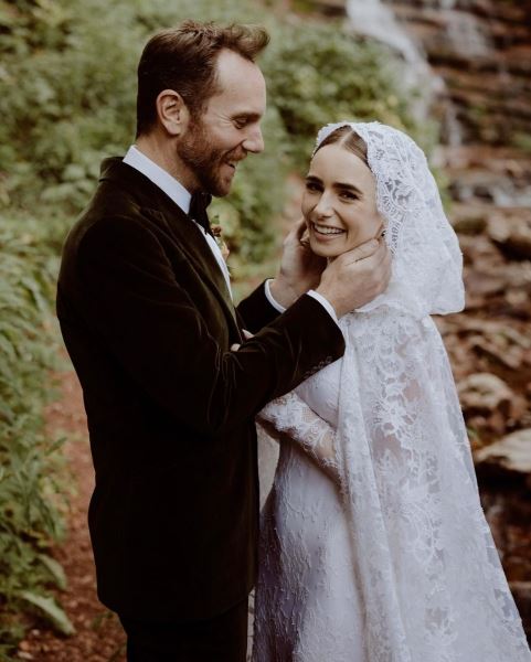 Лили Коллинз впервые вышла замуж. Фото со свадьбы